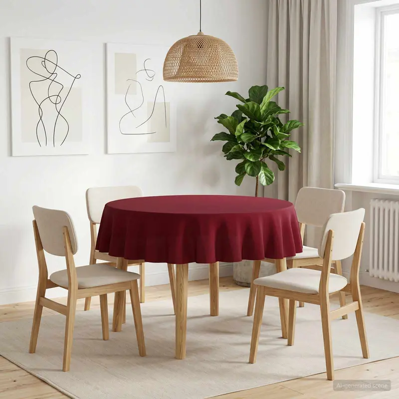 Vidaxl tafelkleed rond wijnrood ø 160 cm