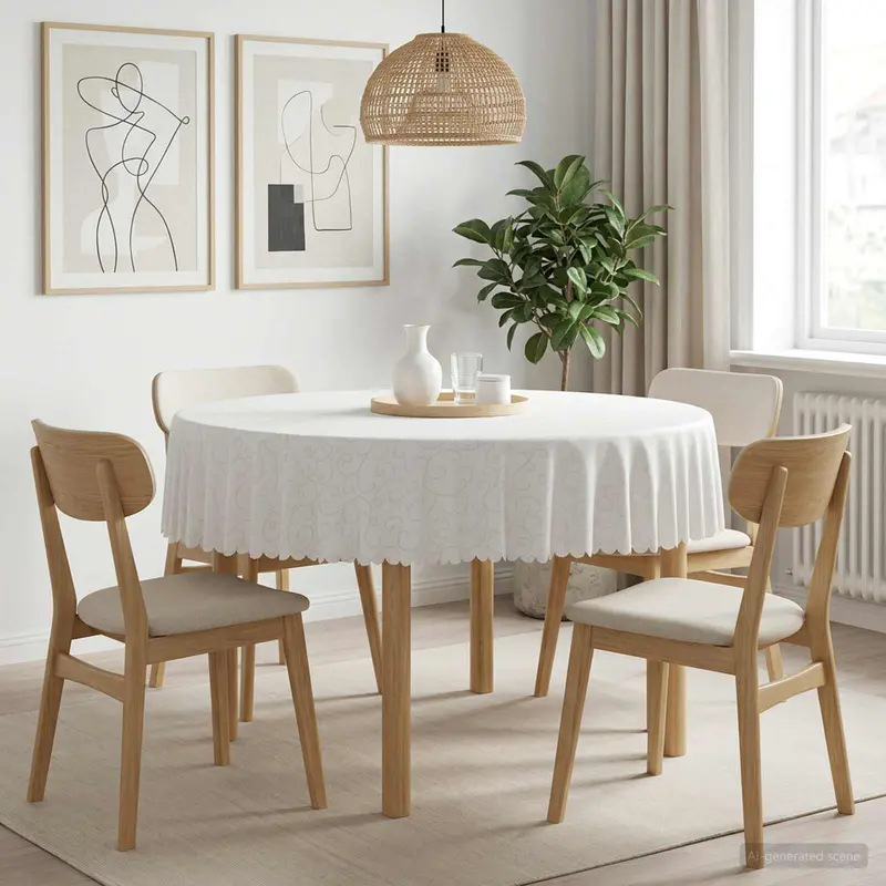 Vidaxl tafelkleed rond wit ø 180 cm