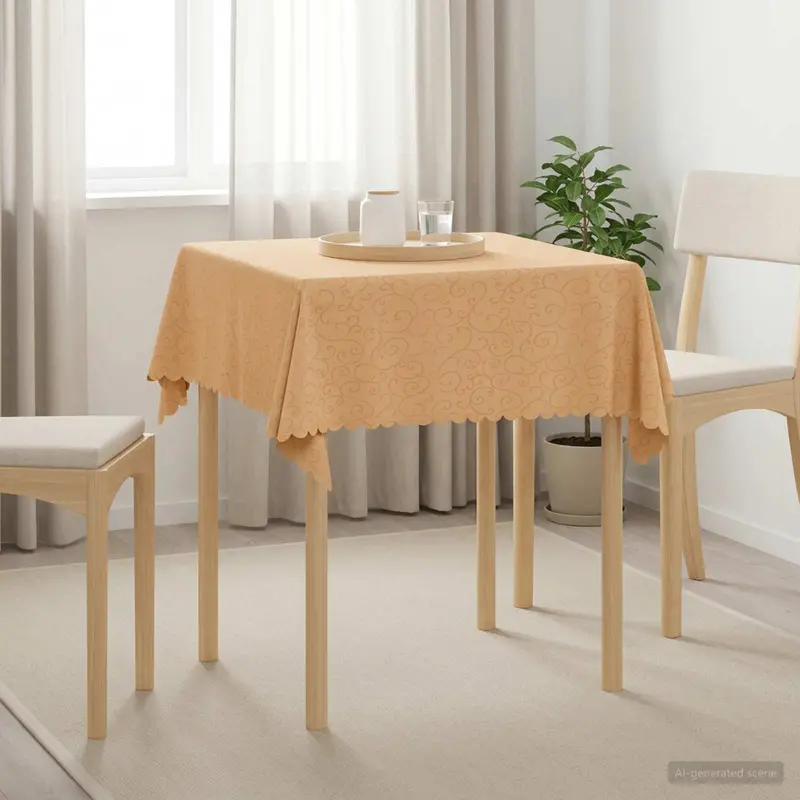 Vidaxl tafelkleed vierkant beige 90 x 90 cm