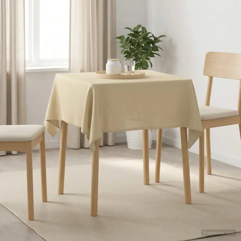 Vidaxl tafelkleed vierkant crèmewit 90 x 90 cm
