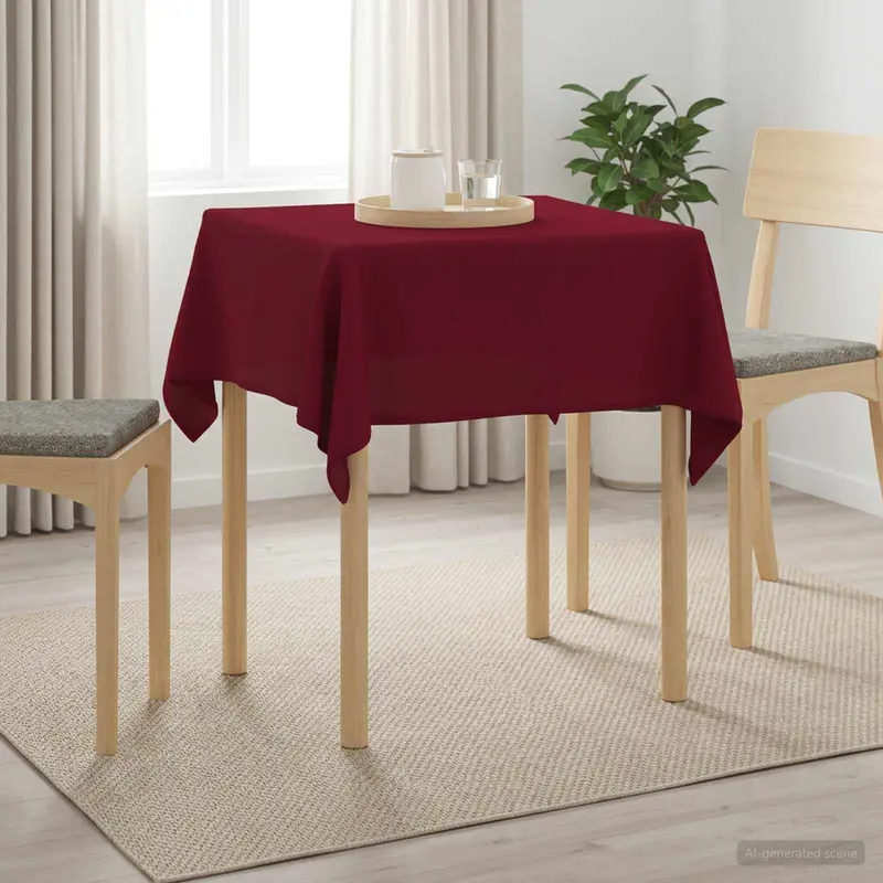 Vidaxl tafelkleed vierkant wijnrood 90 x 90 cm polyester