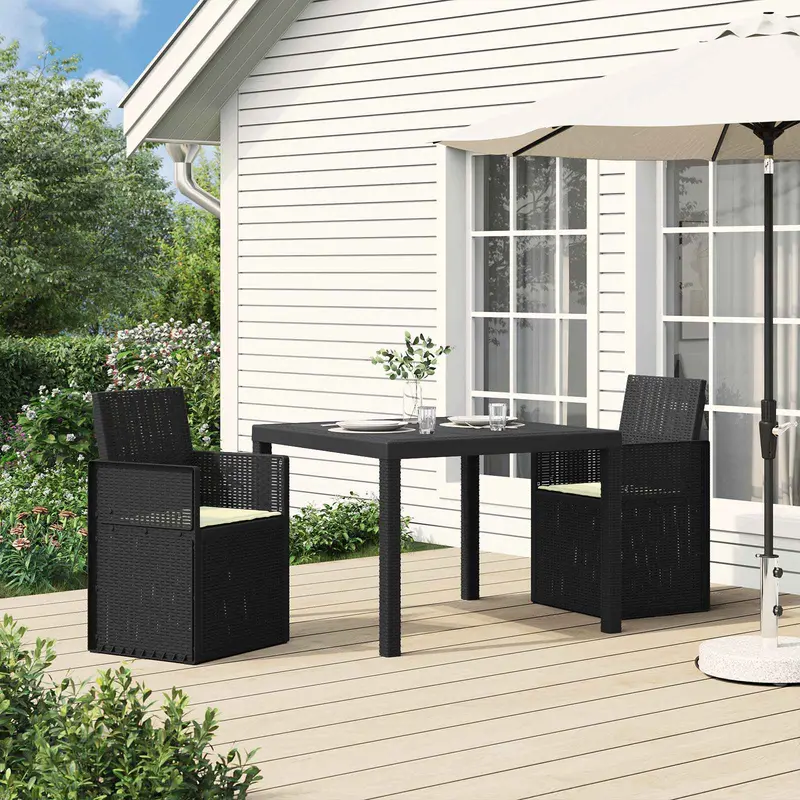 Vidaxl tuin eetstoelen 2 st antraciet- en crèmekleurig pp