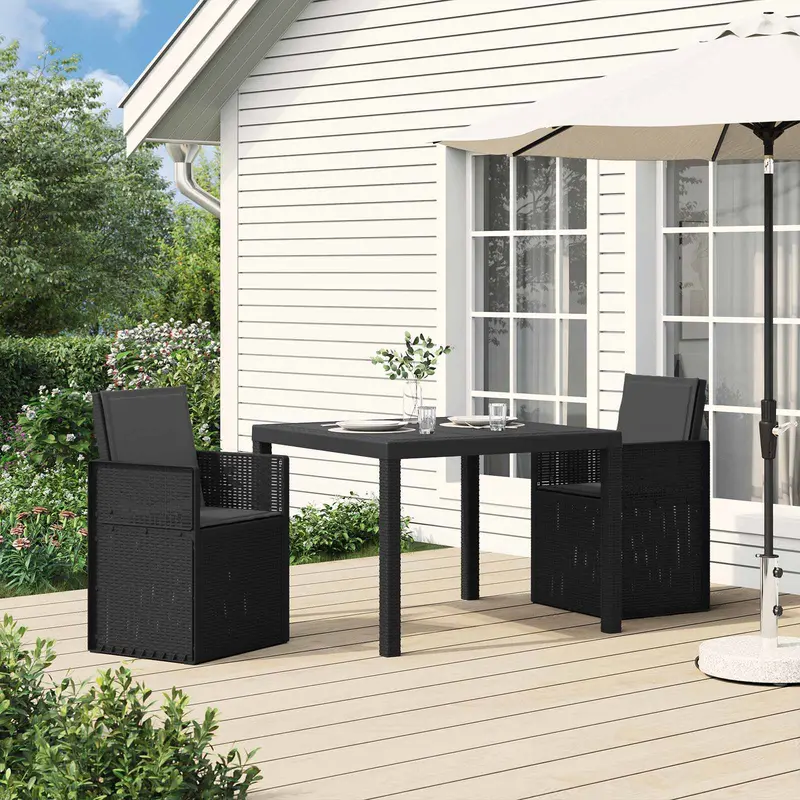 Vidaxl tuin eetstoelen 2 st antracietkleurig pp