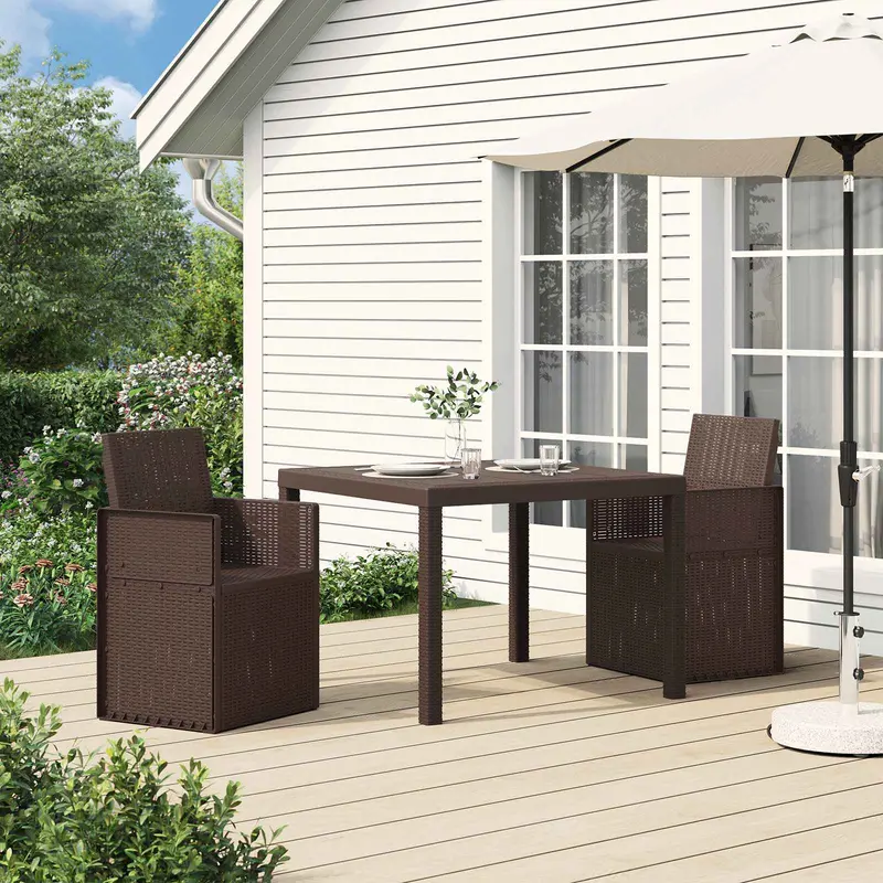 Vidaxl tuin eetstoelen 2 st bruin pp