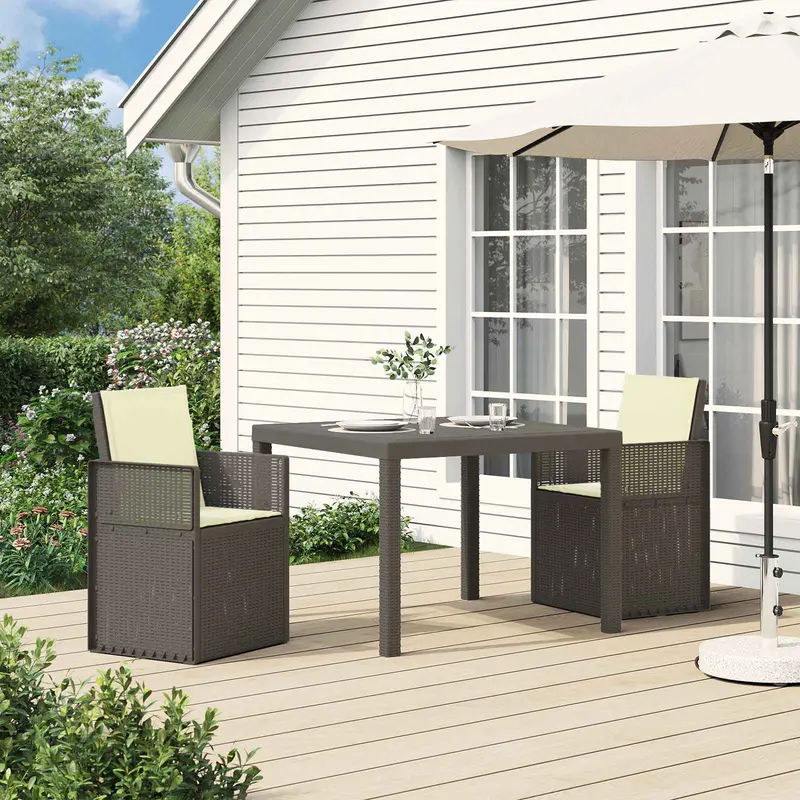 Vidaxl tuin eetstoelen 2 st lichtgrijs en crème pp
