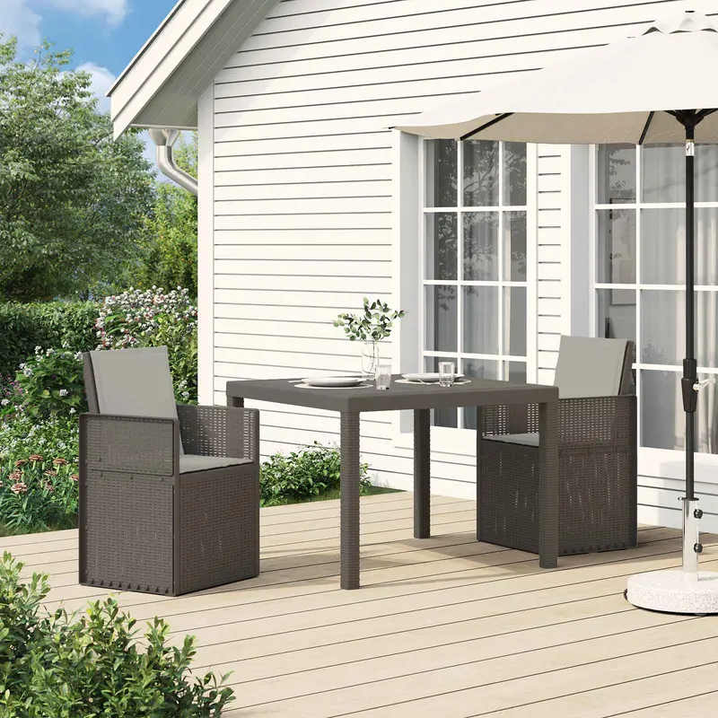 Vidaxl tuin eetstoelen 2 st lichtgrijs pp