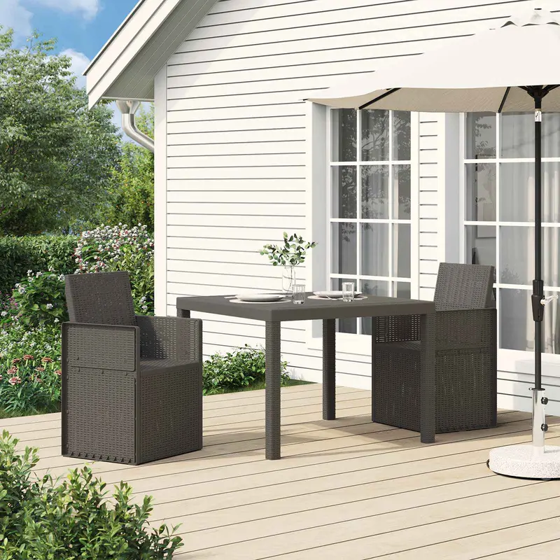 Vidaxl tuin eetstoelen 2 st lichtgrijs pp