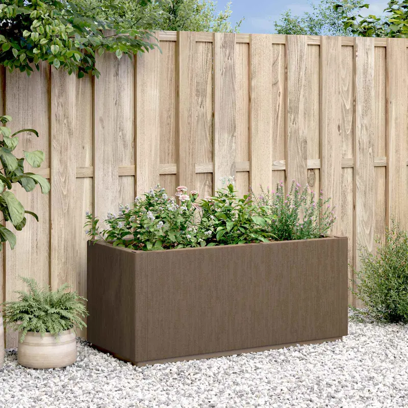 Vidaxl tuinbloembak bruin 80 x 36 x 35 cm pp