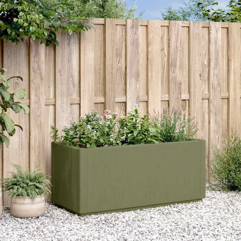 Vidaxl tuinbloembak groen 80 x 36 x 35 cm pp