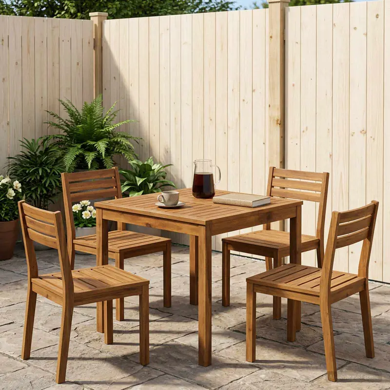 Vidaxl tuindiner tafel naturel 70 x 68,5 x 75 cm massief acaciahout