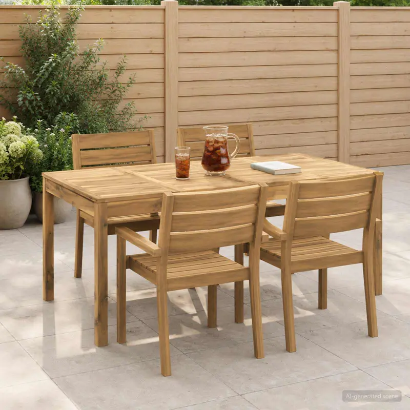 Vidaxl tuindiner tafel wit 180 x 88,5 x 75 cm massief acaciahout