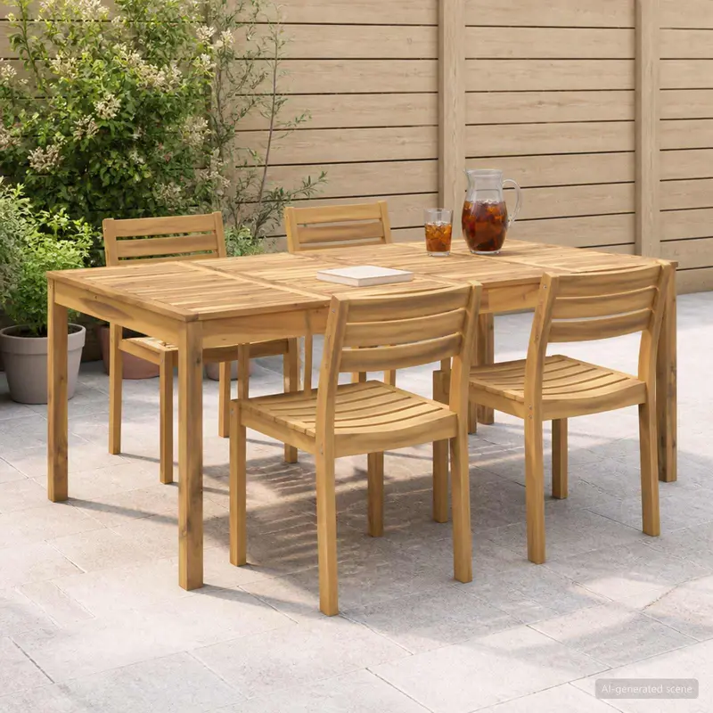 Vidaxl tuindiner tafel wit 196 x 100,5 x 75 cm massief acaciahout
