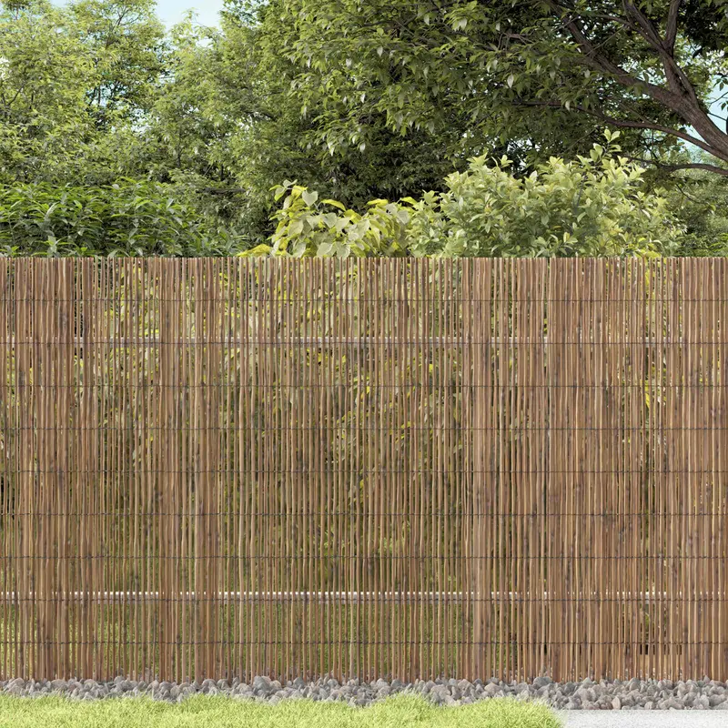 Vidaxl tuinhek 400 x 90 cm riet naturel