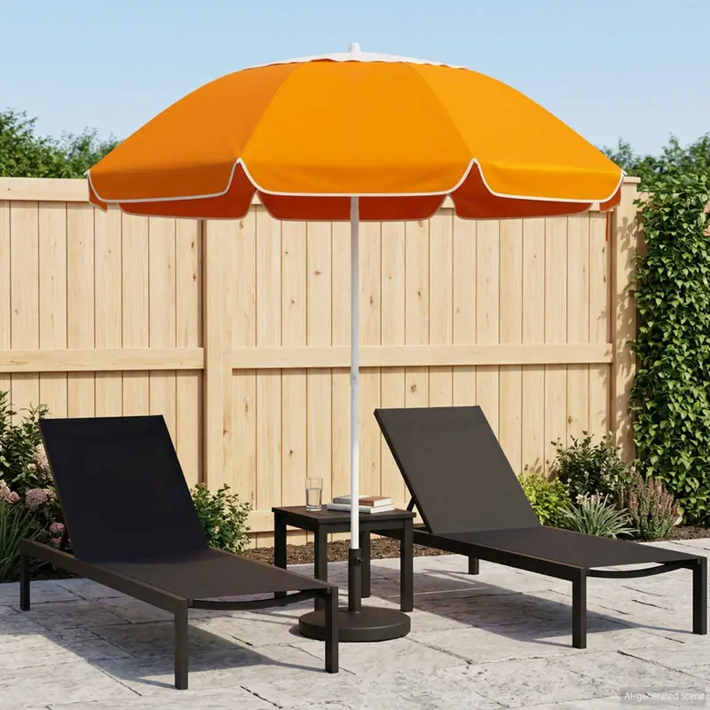 Vidaxl tuinparasol 180 cm 170t polyester oranje