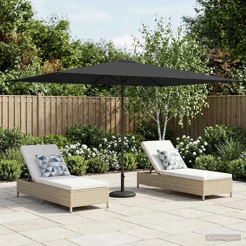 Vidaxl tuinparasol 200 x 300 cm polyester rechthoekig antracietkleurig
