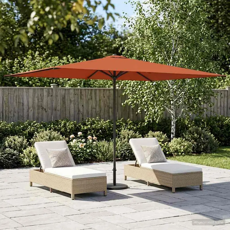 Vidaxl tuinparasol 200 x 300 cm polyester rechthoekig terracotta