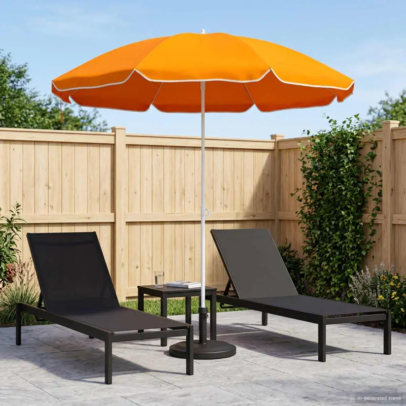 Vidaxl tuinparasol 240 cm 170t polyester oranje