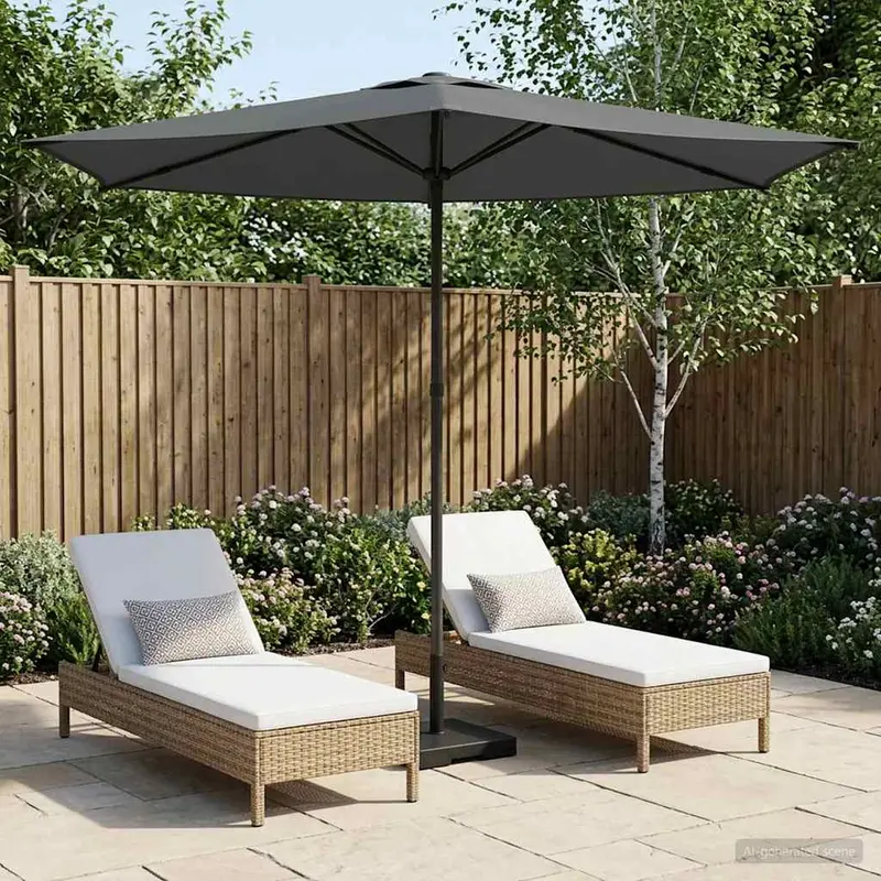 Vidaxl tuinparasol 270 x 270 cm polyester rechthoekig antracietkleurig