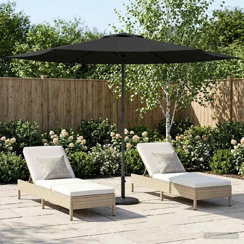 Vidaxl tuinparasol 300 x 300 cm polyester rechthoekig antracietkleurig