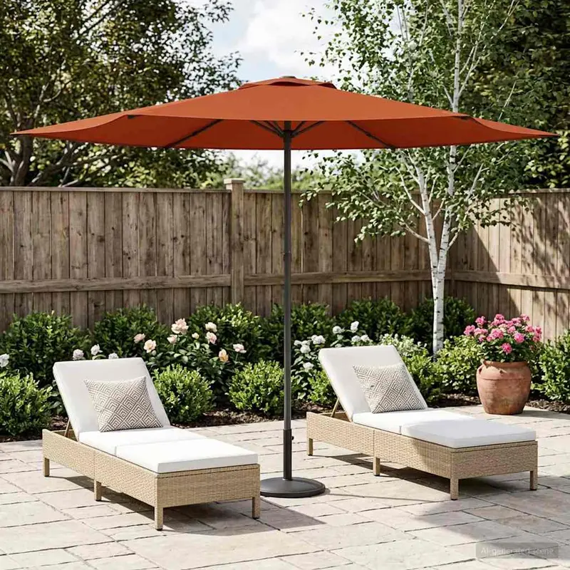 Vidaxl tuinparasol 300 x 300 cm polyester rechthoekig terracotta