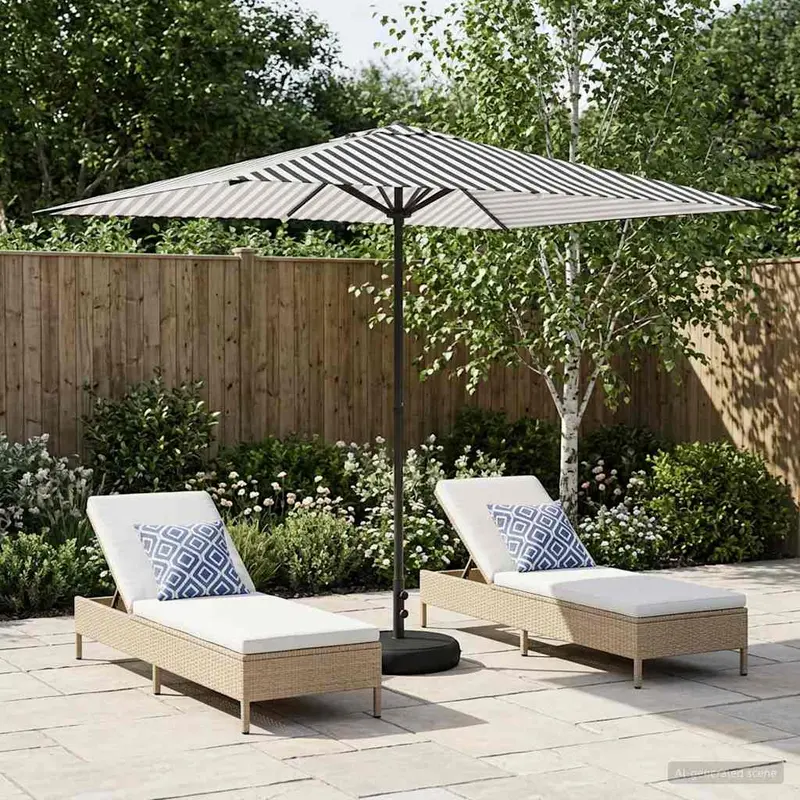 Vidaxl tuinparasol met basis 200 x 300 cm polyester rechthoekig