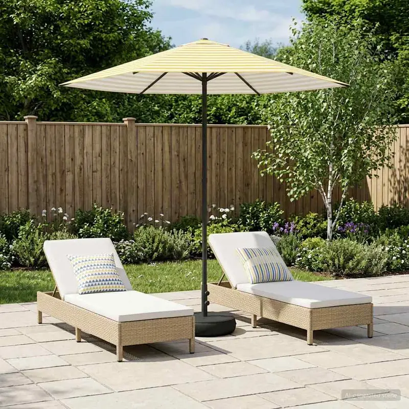 Vidaxl tuinparasol met basis 230 x 230 cm polyester rechthoekig