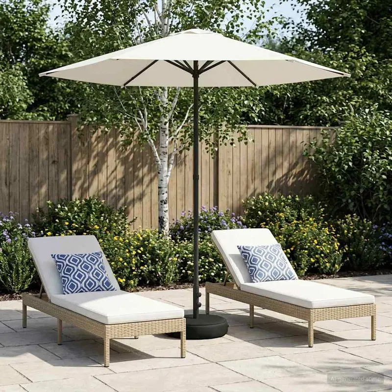Vidaxl tuinparasol met basis 230 x 230 cm polyester rechthoekig