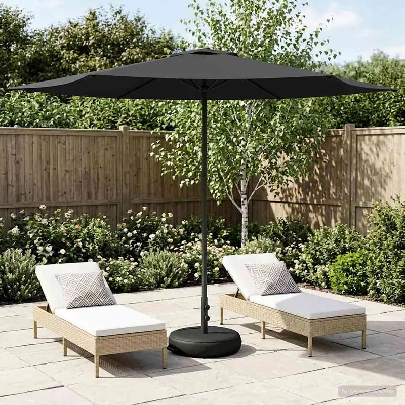 Vidaxl tuinparasol met basis 300 x 300 cm polyester rechthoekig