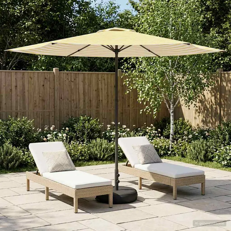 Vidaxl tuinparasol met basis 300 x 300 cm polyester rechthoekig