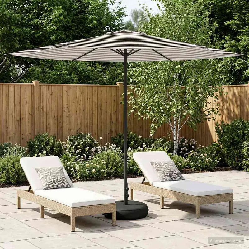 Vidaxl tuinparasol met basis 300 x 300 cm polyester rechthoekig