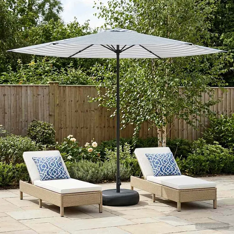 Vidaxl tuinparasol met basis 300 x 300 cm polyester rechthoekig