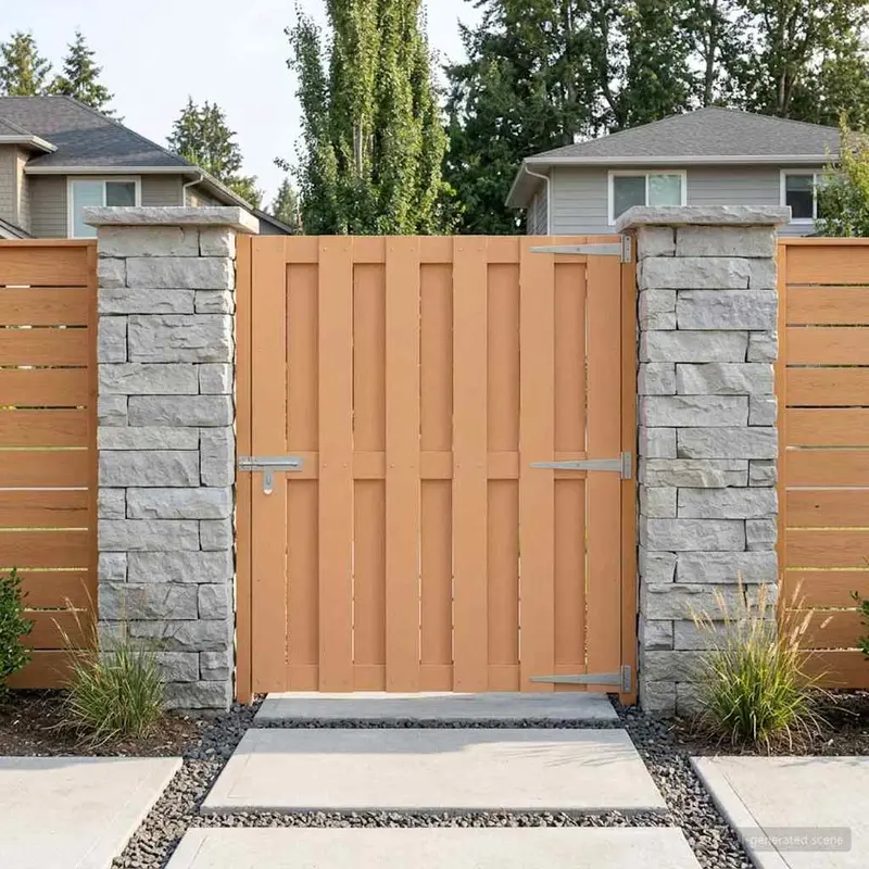 Vidaxl tuinpoort 100 x 112 cm wpc en aluminium bruin