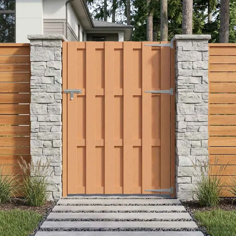 Vidaxl tuinpoort 100 x 150 cm wpc en aluminium bruin