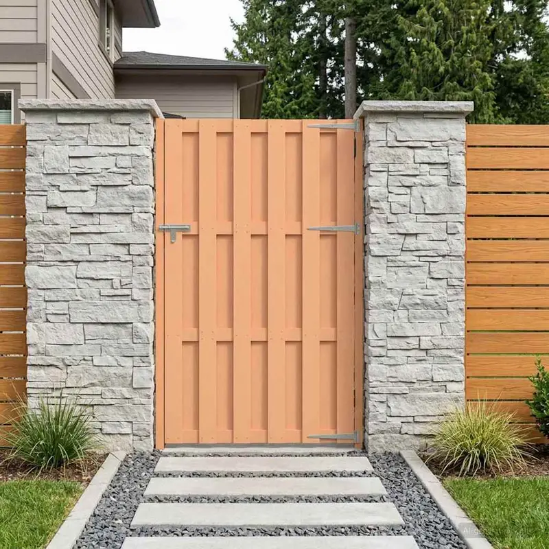 Vidaxl tuinpoort 100 x 180 cm wpc en aluminium bruin