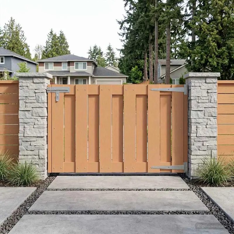 Vidaxl tuinpoort 100 x 60 cm wpc en aluminium bruin