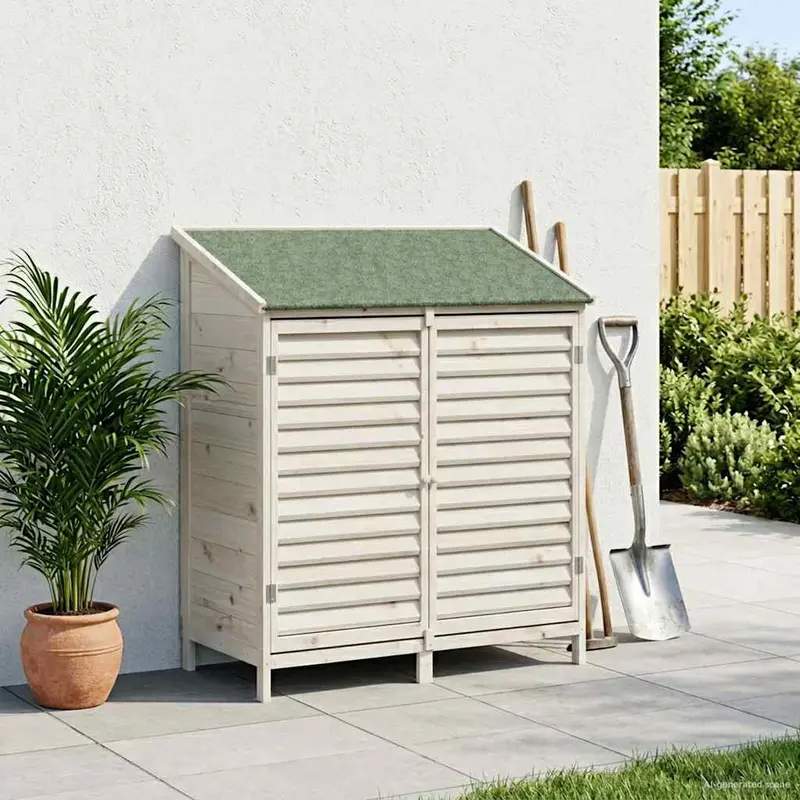 Vidaxl tuinschuur met dak wit 106 x 56 x 113,5 cm massief vurenhout