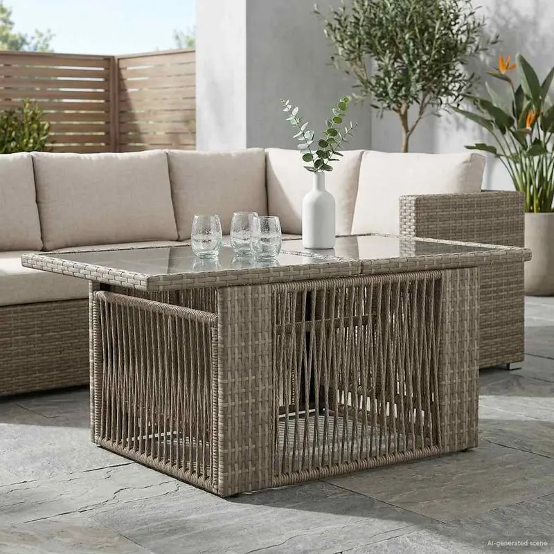 Vidaxl tuinstafel met opklapbare functie grijs 100 x 55 x 37 cm
