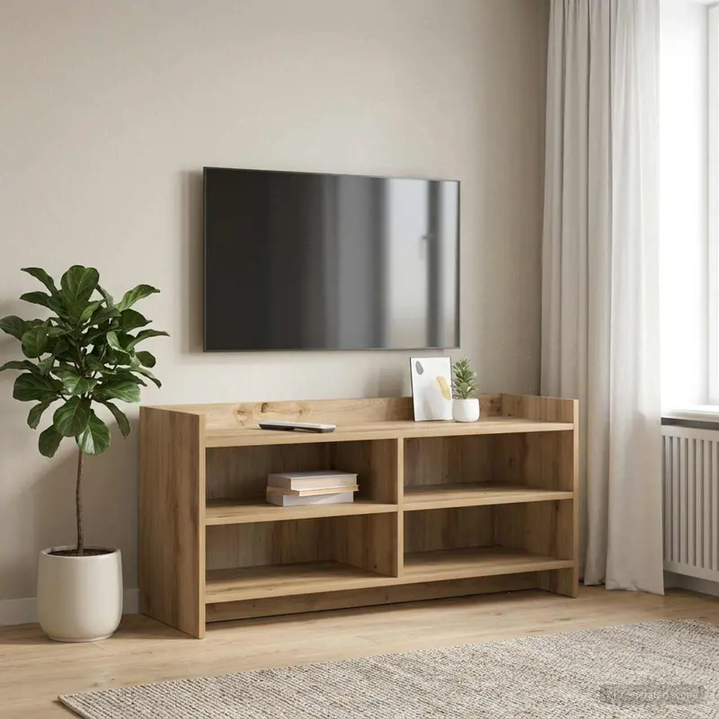 Vidaxl tv-kast 100 x 33 x 47 cm artisanaal eiken bewerkt hout