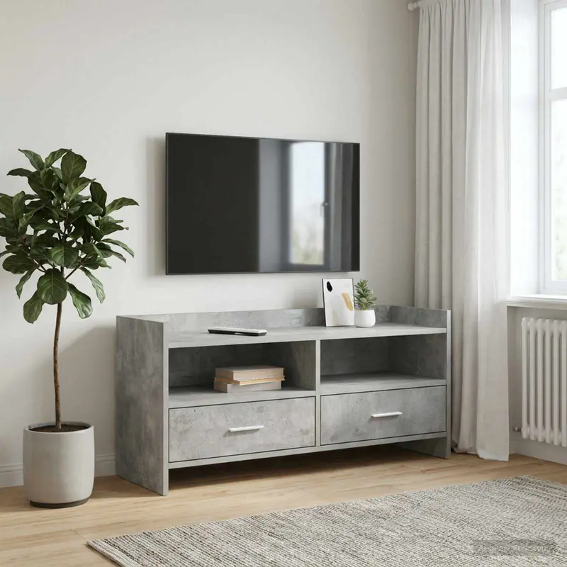 Vidaxl tv-kast 100 x 33 x 47 cm betongrijs bewerkt hout
