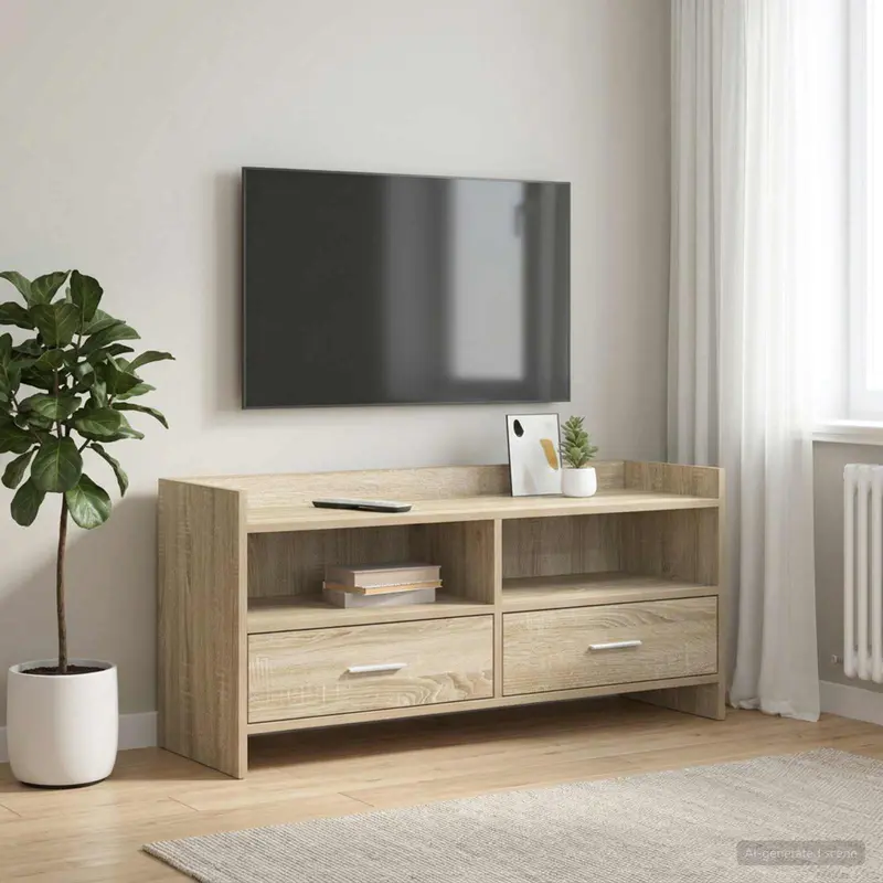 Vidaxl tv-kast 100 x 33 x 47 cm sonoma eiken bewerkt hout