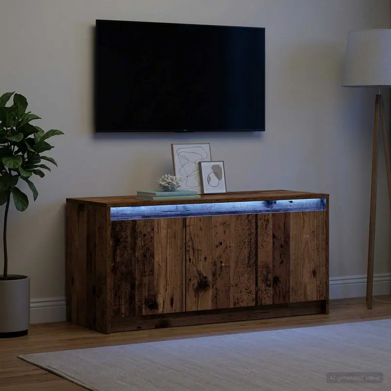 Vidaxl tv-kast 100 x 34 x 50 cm oud hout bewerkt hout