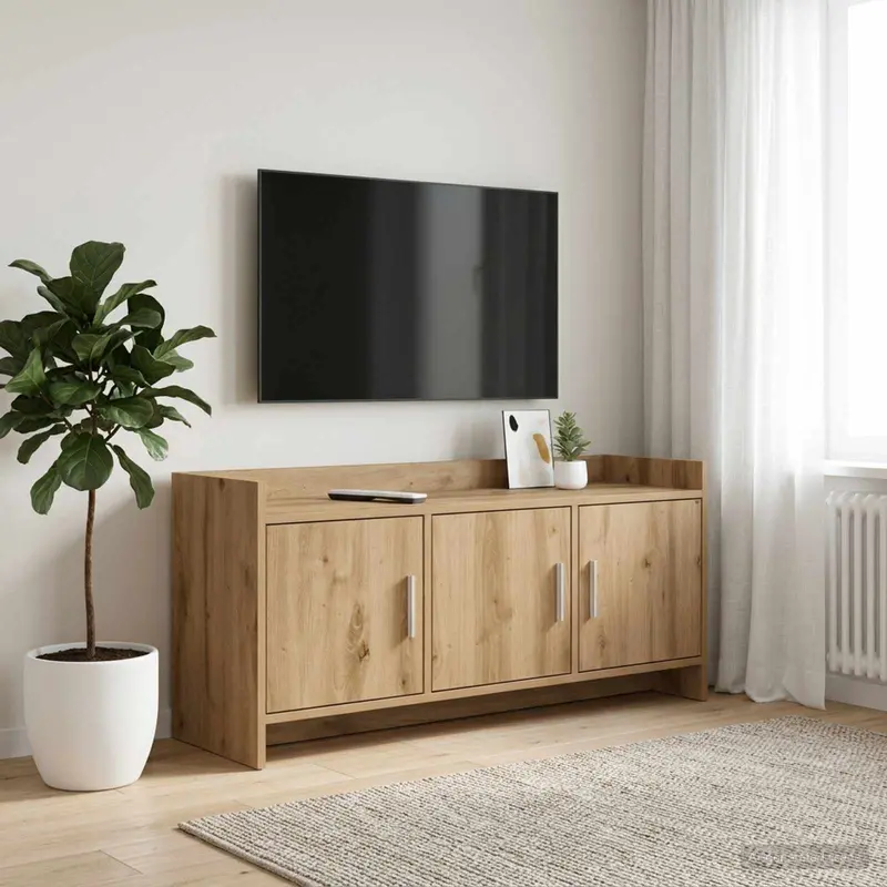 Vidaxl tv-kast 102 x 33 x 47 cm artisanaal eiken bewerkt hout