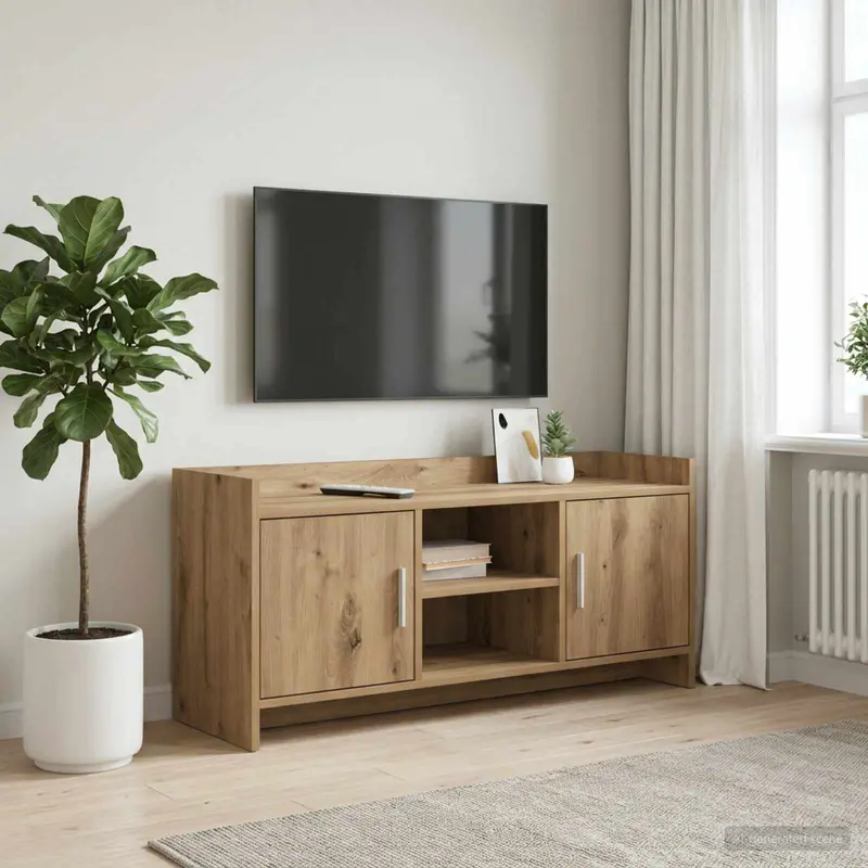 Vidaxl tv-kast 102 x 33 x 47 cm artisanaal eiken bewerkt hout