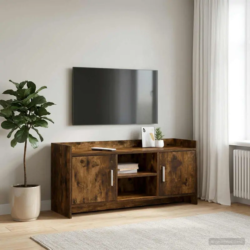 Vidaxl tv-kast 102 x 33 x 47 cm gerookt eiken bewerkt hout