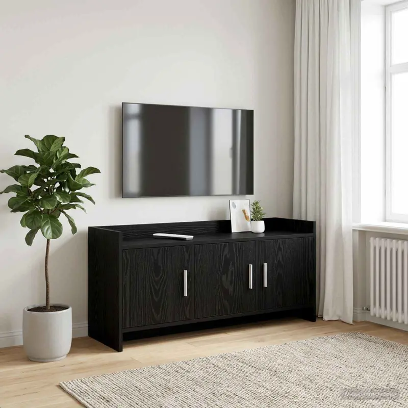 Vidaxl tv-kast 102 x 33 x 47 cm zwart eiken bewerkt hout