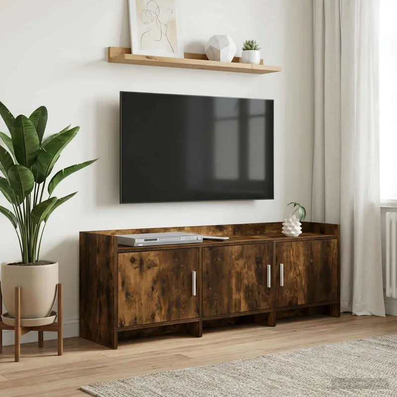 Vidaxl tv-kast 130 x 33 x 47 cm gerookt eiken bewerkt hout