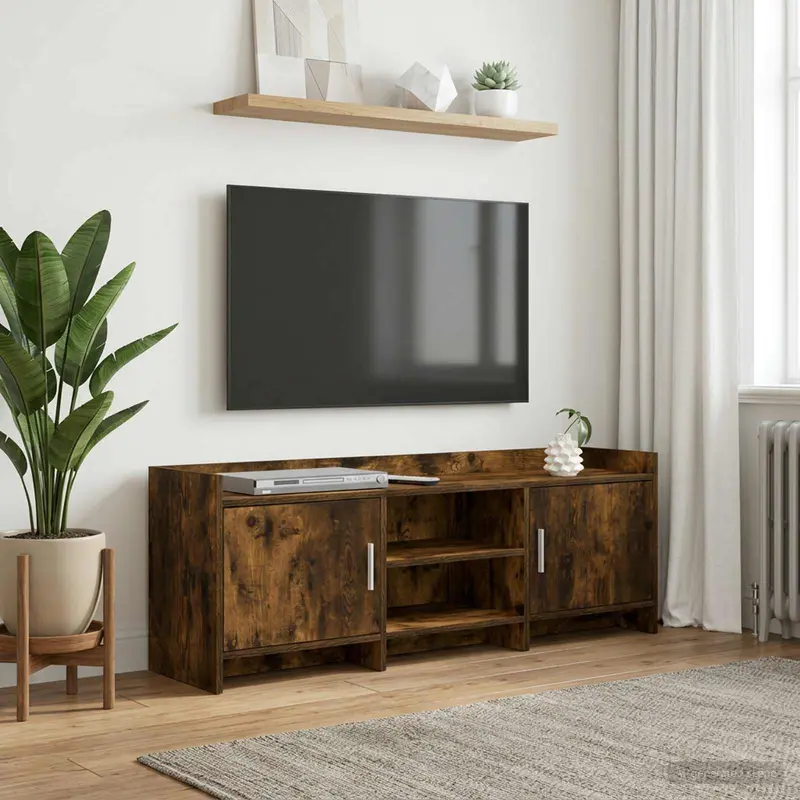 Vidaxl tv-kast 130 x 33 x 47 cm gerookt eiken bewerkt hout