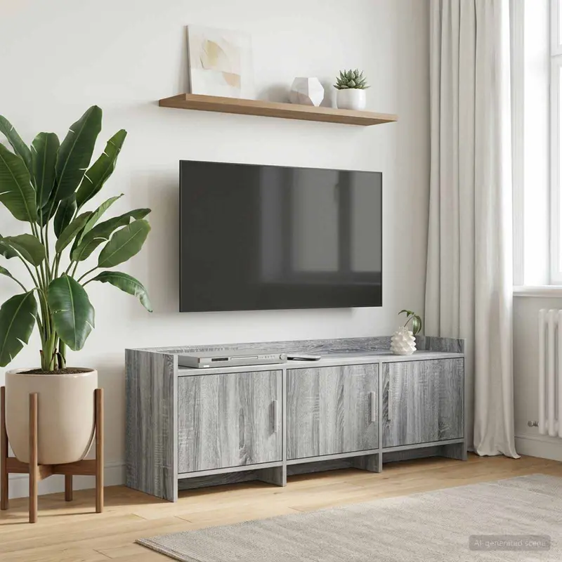 Vidaxl tv-kast 130 x 33 x 47 cm grijs sonoma bewerkt hout