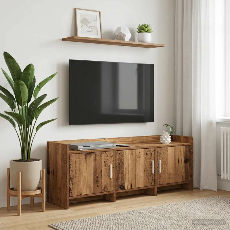 Vidaxl tv-kast 130 x 33 x 47 cm oud hout bewerkt hout