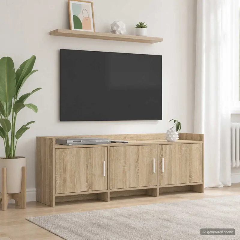 Vidaxl tv-kast 130 x 33 x 47 cm sonoma eiken bewerkt hout